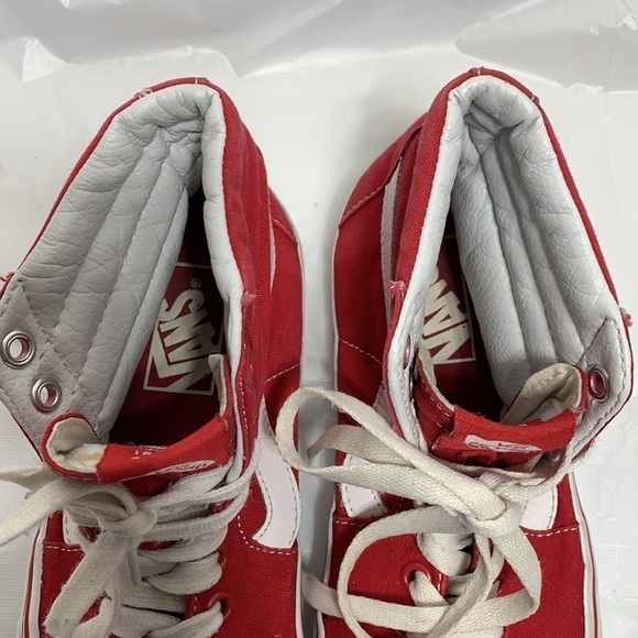 WOMEN’S Vans Off the Wall Red High Tops Size 6 - Picture 8 of 14